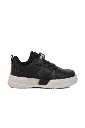 Siyah Cırtlı Unisex Çocuk Spor Ayakkabı 1603 B