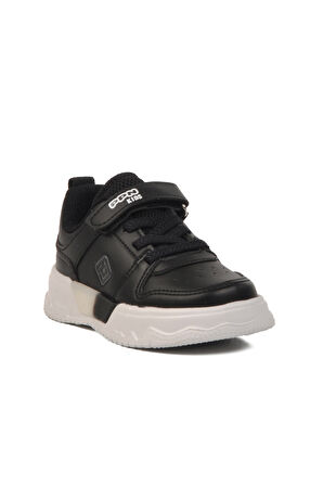 Siyah Cırtlı Unisex Çocuk Spor Ayakkabı 1603 B