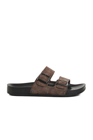 Kahve Nubuk Erkek Terlik PC-7241 M