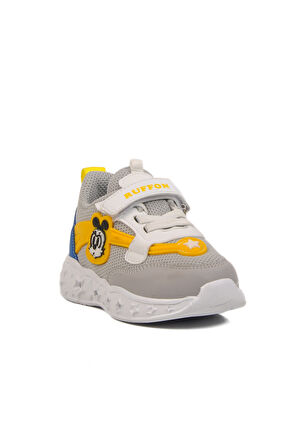 Buz Saks Cırtlı Işıklı Hafif Unisex Çocuk Spor Ayakkabı Ruffon B