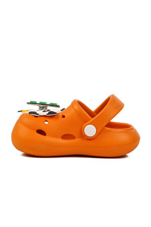 Turuncu Unisex Çocuk Sabo Terlik Yumurcak B