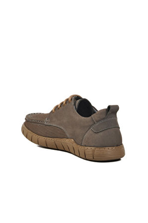 Gri Nubuk Hakiki Deri Erkek Casual Ayakkabı 995-1 M