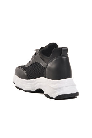 Siyah Yüksek Taban Kadın Sneaker 6064 Z