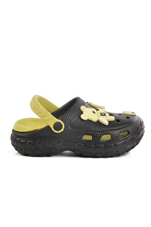Siyah Eva Hafif Unisex Çocuk Sabo Terlik 960 P-F