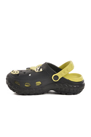 Siyah Eva Hafif Unisex Çocuk Sabo Terlik 960 P-F