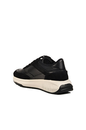 Siyah Hakiki Deri Erkek Sneaker Premium 5394 M
