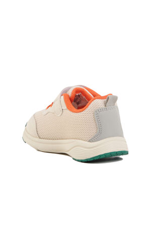 Krem Cırtlı Fileli Hafif Unisex Çocuk Spor Ayakkabı 1931 İ