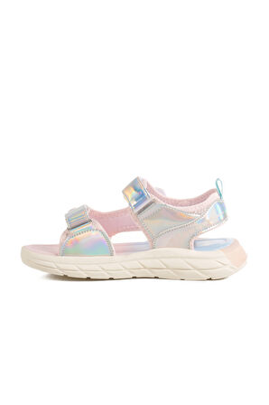 Gümüş Cırtlı Anatomik Hafif Kız Çocuk Sandalet 1946 F