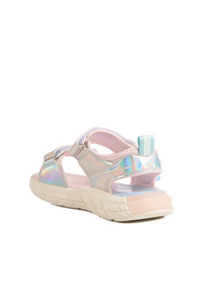 Gümüş Cırtlı Anatomik Hafif Kız Çocuk Sandalet 1946 F