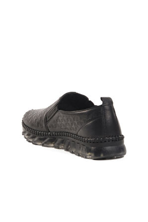 Siyah Hakiki Deri Kadın Casual Ayakkabı 25401002Y Z