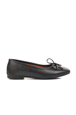 Siyah İnce Taban Hafif Kadın Babet B-34 Z