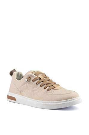 Bej Hafif Esnek Tekstil Erkek Sneaker Vulgar M