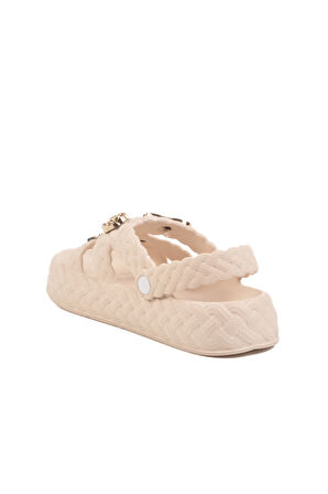 Ekru Eva Hafif Esnek Kadın Terlik 804 Z