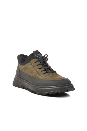 Siyah Haki Hakiki Deri Erkek Casual Ayakkabı 4K9824 M