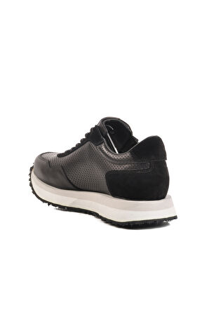 Siyah Hakiki Deri Erkek Sneaker 4Y2187-E2667 M