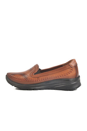 Taba Hakiki Deri Kadın Casual Ayakkabı 0023 Z