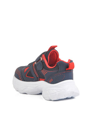 Lacivert Cırtlı Fileli Unisex Çocuk Spor Ayakkabı 1500 P