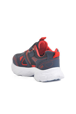 Lacivert Cırtlı Fileli Unisex Çocuk Spor Ayakkabı 1500 F