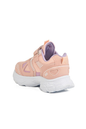 Pudra Cırtlı Fileli Kız Çocuk Spor Ayakkabı 1500 F