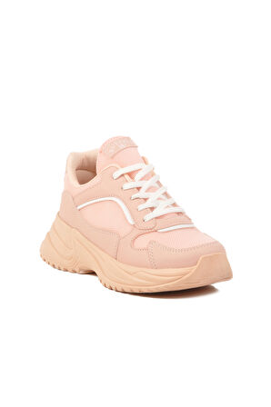 Pudra Fileli Hafif Kadın Spor Ayakkabı 2410 G