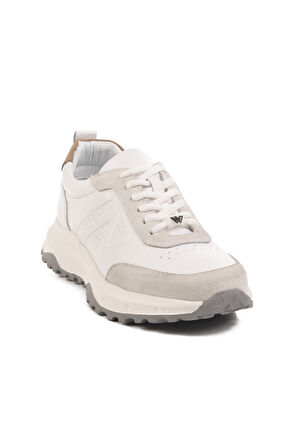 Beyaz Hakiki Deri Erkek Casual Ayakkabı Ciksa M