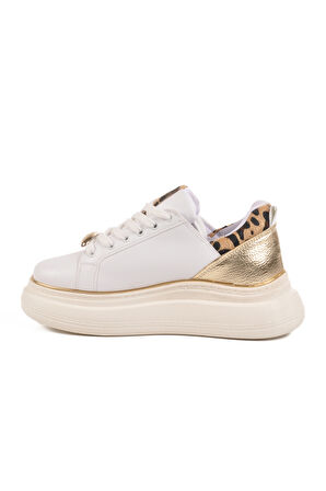 Beyaz Kalın Taban Kadın Sneaker T-300 Z