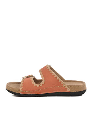 Kırmızı Anatomik Çift Bantlı Kadın Terlik 41.001 Z