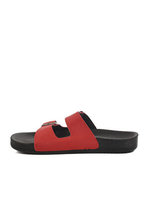 Kırmızı Çift Bantlı Kadın Terlik 43.001 Z