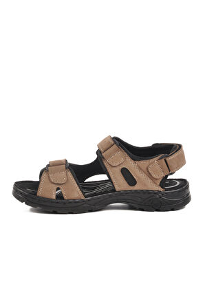 Kum Nubuk Erkek Çocuk Cırtlı Spor Sandalet 1305 G