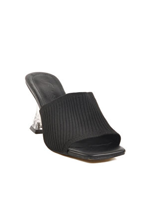 Siyah Kadın Topuklu Terlik T-401 Z