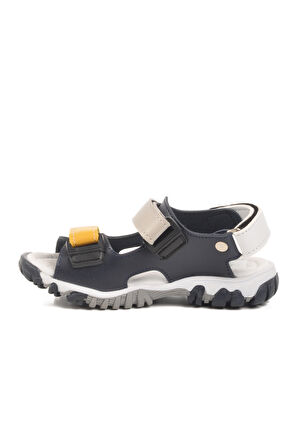 Lacivert Gri Cırtlı Erkek Çocuk Spor Sandalet 173110 P
