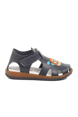 Lacivert Cırtlı Erkek Çocuk Sandalet 17373 P