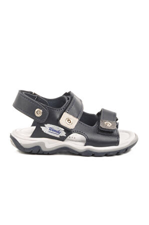 Lacivert Kırmızı Cırtlı Erkek Çocuk Spor Sandalet 173110 B