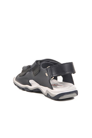 Lacivert Kırmızı Cırtlı Erkek Çocuk Spor Sandalet 173110 B