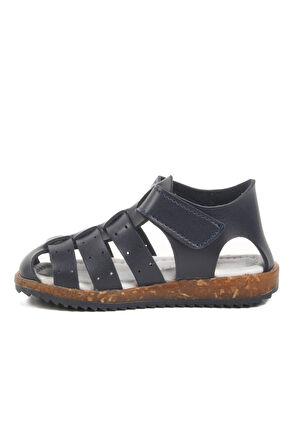Lacivert Cırtlı Hafif Unisex Çocuk Sandalet 17370 B