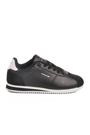 Siyah Beyaz Unisex Spor Ayakkabı Cortona G