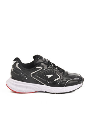 Siyah Kırmızı Fileli Memory Foam Unisex Spor Ayakkabı Saturn M