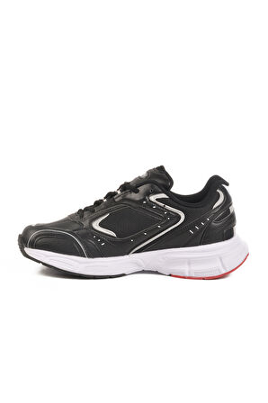 Siyah Kırmızı Fileli Memory Foam Unisex Spor Ayakkabı Saturn M
