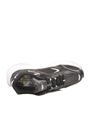 Siyah Kırmızı Fileli Memory Foam Unisex Spor Ayakkabı Saturn M