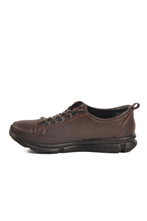 Kahve Hakiki Deri Anatomik Kadın Casual Ayakkabı 605 Z