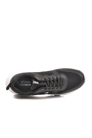 Siyah Beyaz Fileli Hafif Memory Foam Erkek Spor Ayakkabı M-25501 M