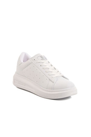 Beyaz Bağcıklı Kadın Sneaker 156 G