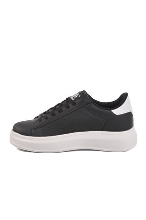 Siyah Beyaz Bağcıklı Kadın Sneaker 156 G