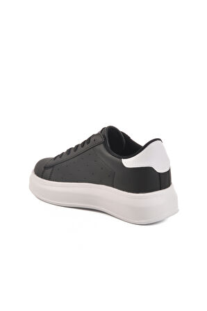 Siyah Beyaz Bağcıklı Kadın Sneaker 156 G