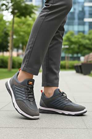 Füme Elastik Bağcıklı Hafif Esnek Erkek Spor Ayakkabı Dong 2534 M