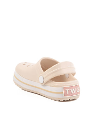 Ekru Eva Hafif Unisex Çocuk Sabo Terlik 214 P
