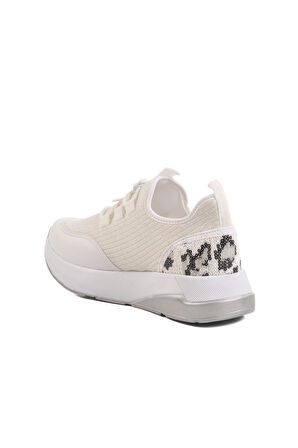 Beyaz Anorak Bağcıklı Kadın Sneaker 702417 Z