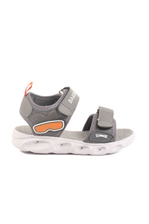 Füme Cırtlı Işıklı Erkek Çocuk Spor Sandalet 018127 P