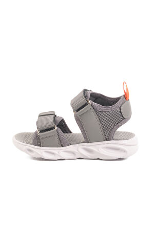 Füme Cırtlı Işıklı Erkek Çocuk Spor Sandalet 018127 P
