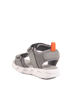 Füme Cırtlı Işıklı Erkek Çocuk Spor Sandalet 018127 P
